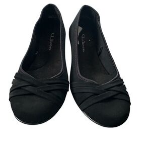 CL Laundry Shoes Black Ballet Flats Non Slip Soles Casual Loafers Size 7.5